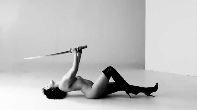 Model with  Sword